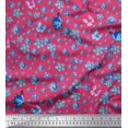 thumbnail image 1 of Soimoi Georgette Viscose Fabric Butterfly & Flower Print Fabric by the Yard 42 Inch Wide, 1 of 3