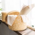 thumbnail image 3 of Langgg Storage Basket Lid Straw Woven Pastoral Handmade Storaging Box Space Saving Rattan Baskets Kitchen Decor Snack Round Large Round Mini, 3 of 6