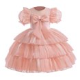 thumbnail image 1 of WEAIXIMIUNG Robes de Fête pour Filles Taille 18 Robes de Noël à Manches Courtes Broderie Dentelle Volants Robe de Soirée Robe de Mariage, 1 of 4