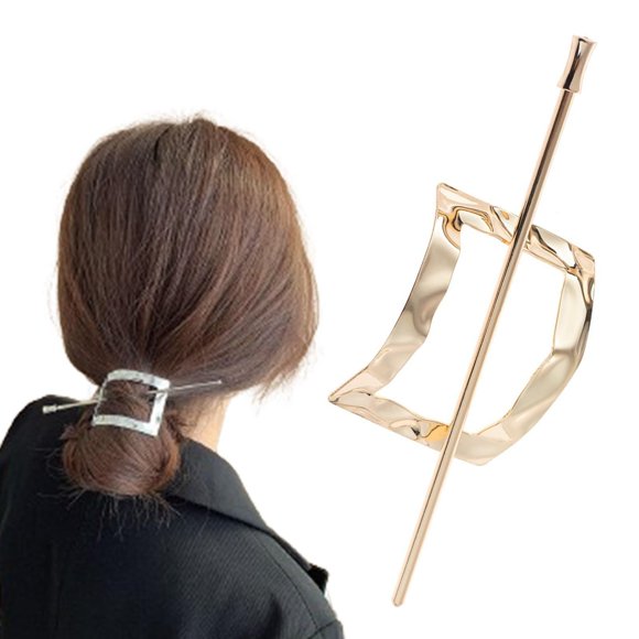 Barrettes Hoop And Pin Barrette Vintage Geometric Hair Circle And Sticks Hair Accessory Metal Arc Hair Edit Hoop Clips, Barrettes for Women