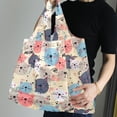 thumbnail image 4 of Waterproof Reusable Shopping Bag with Hidden Compartment, Foldable Nylon Tote for Groceries, Travel, Daily Use, 4 of 8
