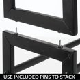 thumbnail image 5 of mDesign Metal 3 Tier Adjustable/Expandable Shoe and Boot Storage Organizer Rack - Space-Saving Angled Vertical Storage - Closet Entryway Mudroom Bedroom Garage - Black, 5 of 5