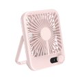 thumbnail image 2 of XYAIYT 2025 New Portable USB Desktop Fan with Digital Display,High Speed Folding Mini Fan for Home and Outdoor Use,Quiet and Rechargeable with Long Battery Life(Pink), 2 of 8