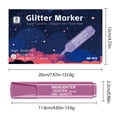 thumbnail image 3 of Dvkptbk Plastics highlighter 8 Pack Metallic Highlighter Pen Set Incline Head Glitter Gel Pens Bright Shiny Markers for Take Notes Diary and Planner Decoration 5ml, 3 of 6
