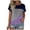 Violet, variante sur AherBiu T-Shirts pour Femmes à Col Rond à Manches Courtes Hauts Coupe Ample Confortables en Coton Extensible T-Shirts Décontractés à Blocs de Couleur