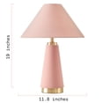 thumbnail image 3 of Beautiful Rose Pink Velvet Table Lamp by Drew Barrymore, 3 of 6