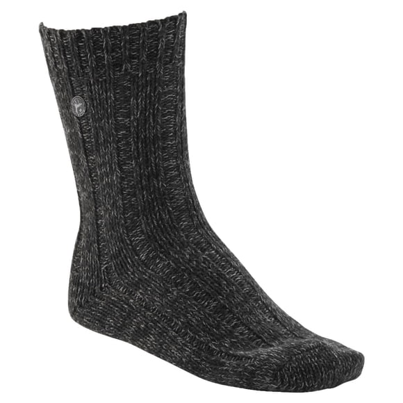 BIRKENSTOCK men's socks - stocking, cotton twist, cotton mouliné yarn Black 45-47 (UK 10,5-12,0)