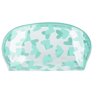 EQB, Cosmetic Bag, Clear Dome Fun Hearts, 1 Pc