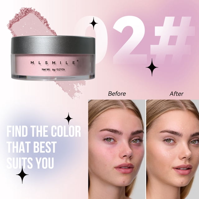 FcBaudy Loose Powder Diamond Setting Powder Color Loose Powder Oil Control Powder Highlighter Brightening Waterproofing Matte Oil Control Powder loose powders