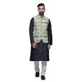 thumbnail image 1 of Atasi Ethnic Kurta Churidar Pajama Set With Printed Nehru Jacket Set For Mens, 1 of 3
