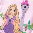 thumbnail image 2 of Disney Princess Girls Ruffled Graphic Tee Stripped Leggings Shorts 2 Pieces Summer Outfits Set Sizes 2-6, 2 of 5