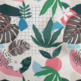 thumbnail image 1 of oneOone Rayon Teal Green Fabric Tropical Sewing Craft Projects Fabric Prints By Yard 56 Inch Wide, 1 of 5