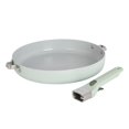 thumbnail image 1 of GoodCook Ceramic Frying Pan Skillet with Removable Handle, Induction Compatible, Nonstick and Oven Safe, 12-Inch, Sage Green, 1 of 9