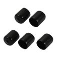 thumbnail image 1 of Unique Bargains 5Pcs 15mm Inner Dia PVC Flexible Vinyl End Cap Screw Protector Cover Black, 1 of 4