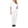 thumbnail image 4 of LYMAYTER Women V-Neck Medical Uniform Multi-pocket Design Nurse Uniform Scrubs Set for S-2XL, 4 of 7