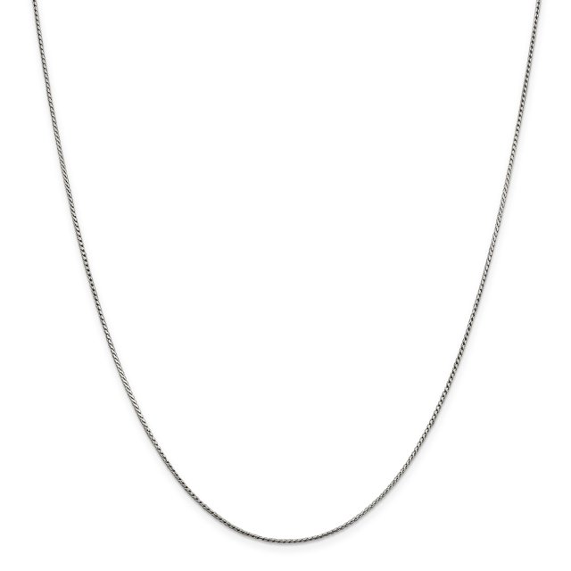 Chaîne Ronde Franco en Argent Sterling 925 1mm 16 Pouces