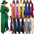 thumbnail image 3 of Chandail à Manches Longues pour Femmes, chandail-Over, Automne Hiver, Cardigan Décontracté en Tricot, 3 of 4
