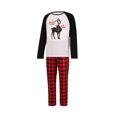 thumbnail image 2 of FOCUSNORM Christmas Reindeer Raglan Tops and Plaid Trousers Parent-child Pajamas, 2 of 9