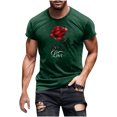 thumbnail image 1 of Weiqiqre T-Shirts pour Homme T-Shirt à Imprimé Graphique Col Rond Manches Courtes T-Shirt Décontracté Hauts, 1 of 4