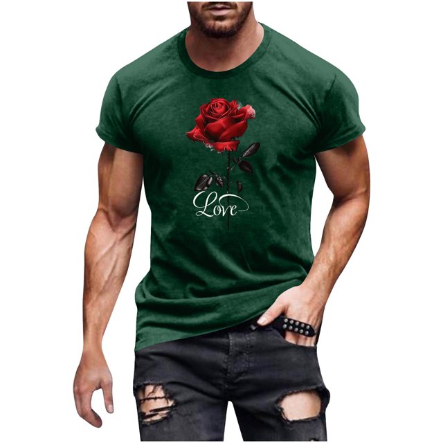 Weiqiqre T-Shirts pour Homme T-Shirt à Imprimé Graphique Col Rond Manches Courtes T-Shirt Décontracté Hauts
