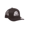 thumbnail image 2 of Gravity Outdoor Retro Trucker Snapback Hat - Black/Black/White, 2 of 2