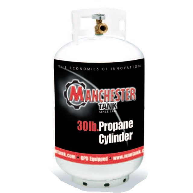 Manchester Tank Propane Tank 1160TCTH.5 DOT Tank; 30 Pound Capacity; Vertical Position; White