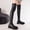 Black, variant on Amzcrzy Over The Knee Boots for Women Fashion Recreational Elastic Boot Is Low Follow Sweet Thin Thin Boot Crosses Knee Long Boot Female Thigh High Boots Women's Boots Knee High Boots Women