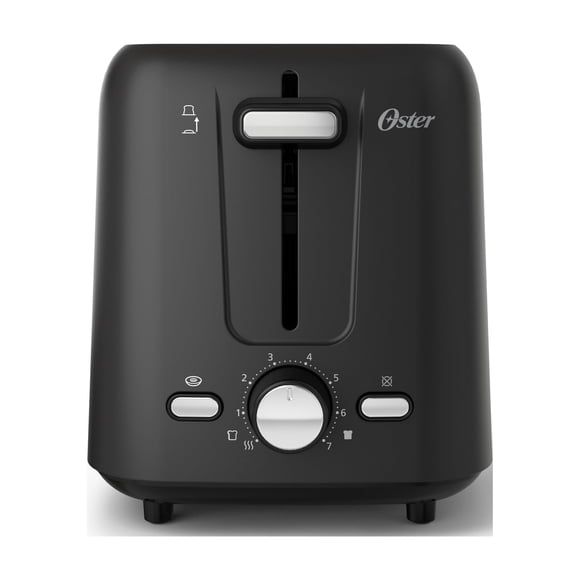Oster 2-Slice Toaster with Custom Bagel Setting and Extra-Wide Slots, Black