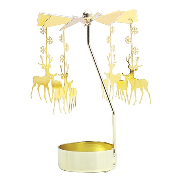 Aromatherapy Candle Holder: Golden Revolving Lantern, Iron Material, Creates Romantic Atmosphere, Ideal Gift