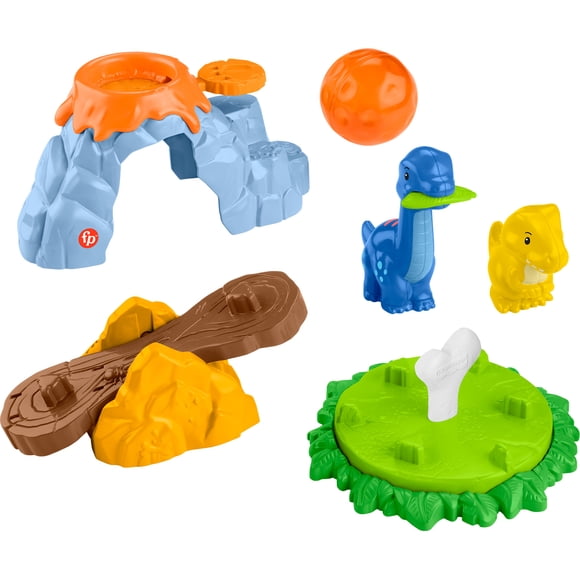 Fisher-Price Little People Spin & Play Dinosaur Playground Toddler Playset, 6 Pieces - Walmart Exclusive
