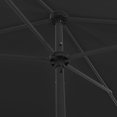 thumbnail image 5 of vidaXL Parasol de Plage Noir 200x125 cm, 5 of 5