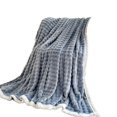 thumbnail image 1 of Bwiyojiz Home & Kitchen Decor Bedding Textiles Blankets Throws 59x40 in Fleece Throw Blanket for Couch Soft Warm Fluffys Cream Solid ColorBlanket Decorative and Giftable Striped, Gifts for Her, Gray, 1 of 6