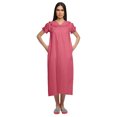 thumbnail image 3 of Moomaya Robe de Nuit d'Allaitement à Col Rond Uni pour Femmes en Coton, 3 of 6