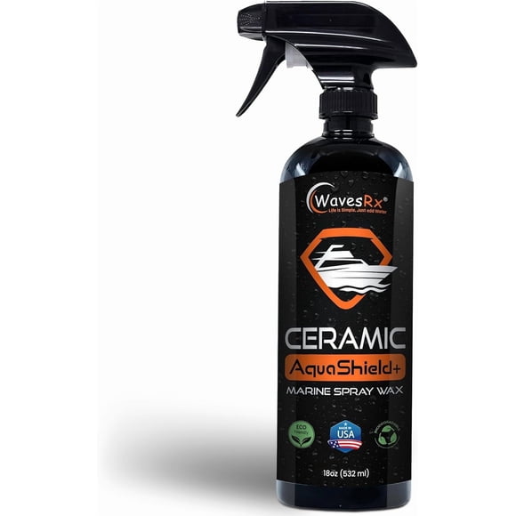 Revêtement en Vaporisateur Céramique Haute Performance pour Bateaux et Motomarines (AquaShield+) / Scellant SiO2 de Qualité Marine Protège contre le Sel, les Contaminants et les Dommages UV