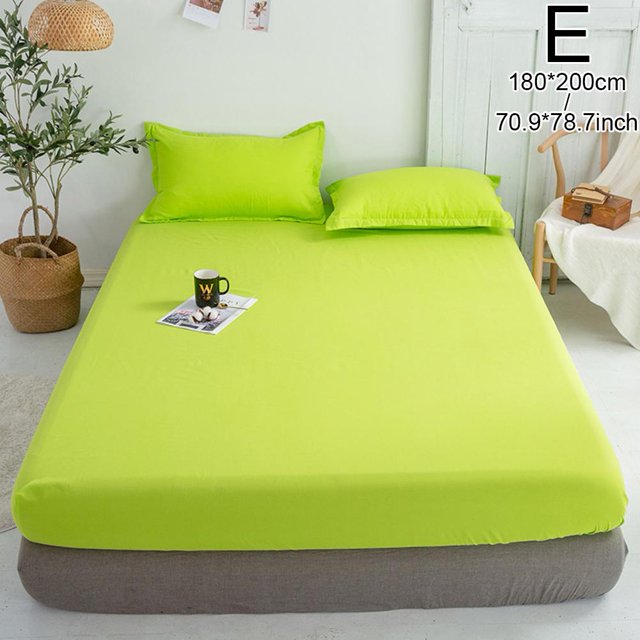 Drap-housse Couleur Unie Draps Lit Simple Double Grand Housse Taille Lit G0Z7