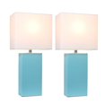 thumbnail image 3 of Elegant Designs 2 Pack Modern Leather Table Lamps with White Fabric Shades, 3 of 3
