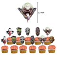 thumbnail image 3 of Langgg Halloween Cupcake Toppers Kit Halloween Banner Skeleton Tombstone Cake Card Handprint Balloon Set Party Decorations, 3 of 5