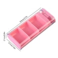 thumbnail image 3 of Meitianfacai 3 Compartment Portable Pill Organizer Clear Slide Out Design With Separate Sections Daily Medication Box Transparent Partition Storage For Morning Noon Night Doses (Pink), 3 of 6