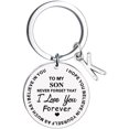 thumbnail image 1 of Heliisoer To My Son Message Keychain Stainless Steel Initial Last Name 26 Letter Family Inspirational Keychain Gift, 1 of 1