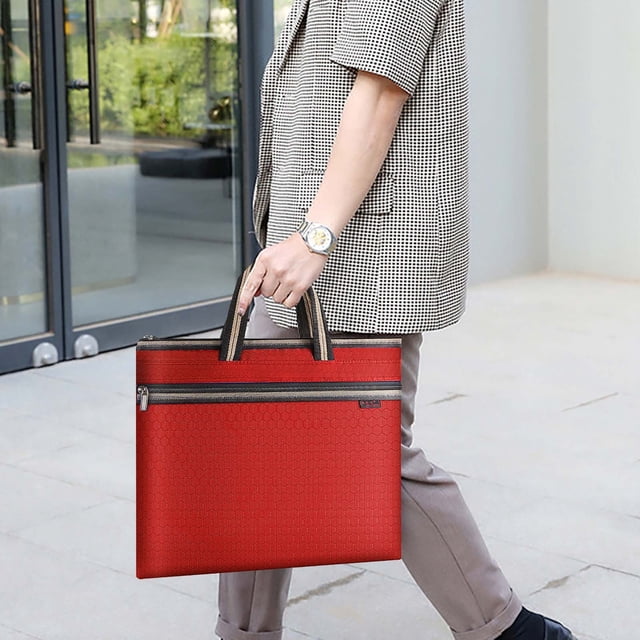 EGNMCR Business Briefcase Men's Cloth Portable File Bag A4 Waterproof Office Data Bag Office data