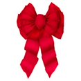 thumbnail image 1 of Holiday Trim 7372 Nœud Filaire en Velours Deluxe 11 Boucles - Rouge, 1 of 2