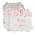 thumbnail image 3 of Inkdotpot Pack Of 100 Happy Birthday Paper Tags DIY Craft Bracket Shape Real Rose Gold Foil Hang Tags, 3 of 6