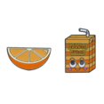 thumbnail image 2 of U Style Épingles de Sac à Dos 2 Pièces, Thème Jus d'Orange, 2 of 3