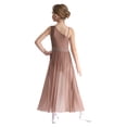 thumbnail image 2 of MSemis Robe de Danse Jazz Moderne Sans Manches pour Filles avec Strass Scintillants Jupe de Ballet Rose Poussiéreux 8, 2 of 6