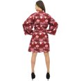 thumbnail image 4 of Bimba Kimono à Imprimé Floral pour Femmes en Popeline de Coton, Tenue de Nuit de Mariée, Couvre-Maillot - 18, 4 of 5