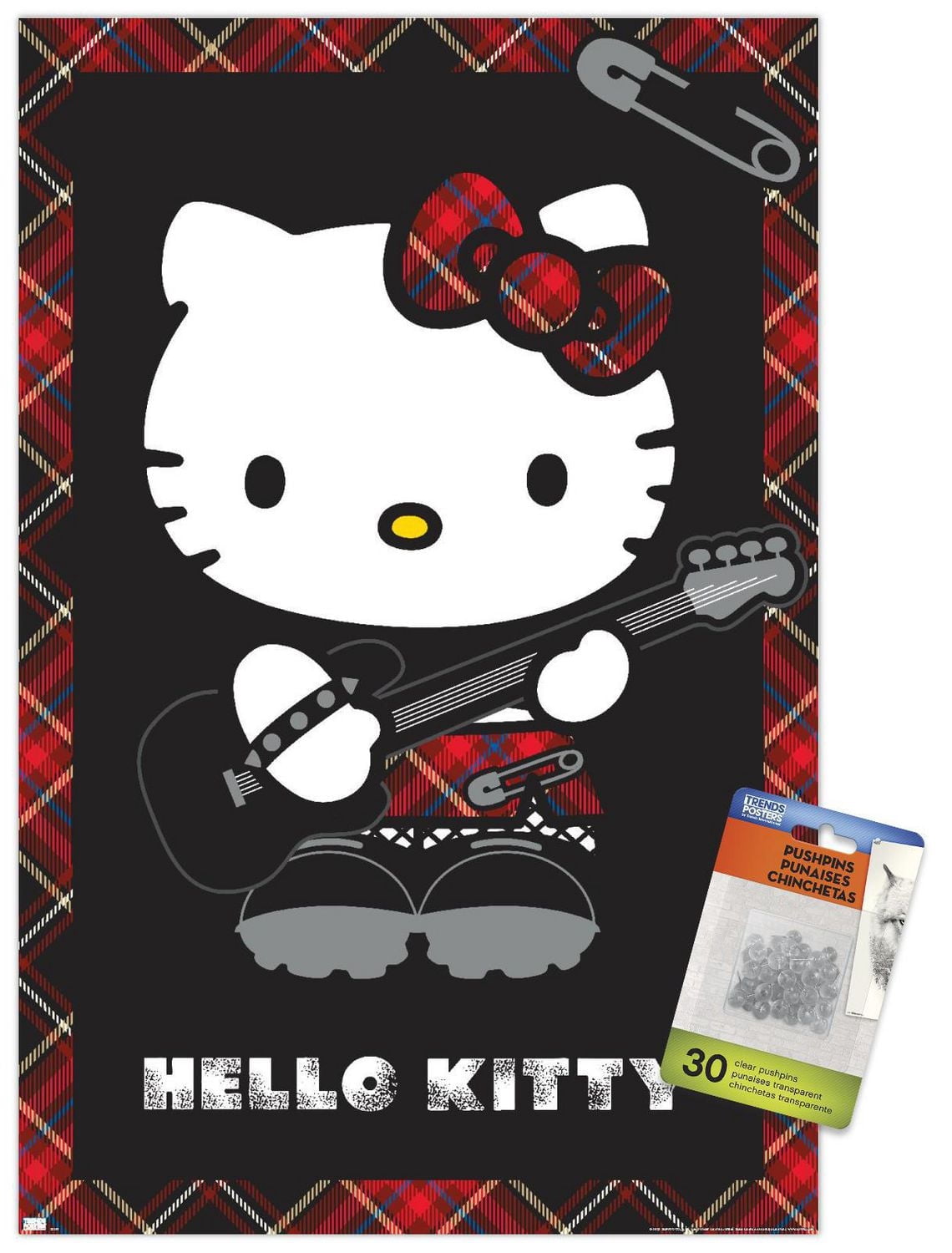 Hello Kitty - Punk Wall Poster, 22.375" x 34"