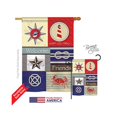thumbnail image 1 of Breeze Decor 07001 Collage de Rivage Plage & Nautique Impression Verticale Double Face Drapeau de Maison - 28 x 40 Po, 1 of 1