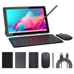 Tablette 2 en 1 Comprimés 10 inch Android 14 Ensemble de comprimés avec souris à clavier Stylus 8GB+64GB/1TB d'extension 10.1" Toucher Sc