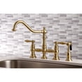 thumbnail image 4 of Kingston Brass KS3277ALBS Kitchen Faucet with Side Sprayer  Brushed Brass, 4 of 6