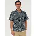 thumbnail image 3 of INSPIRE CHIC Chemise Hawaïenne de Plage pour Homme à Manches Courtes, Boutonnée à l'Avant, 3 of 6